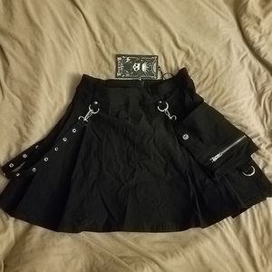 Killstar gunner pleated skirt